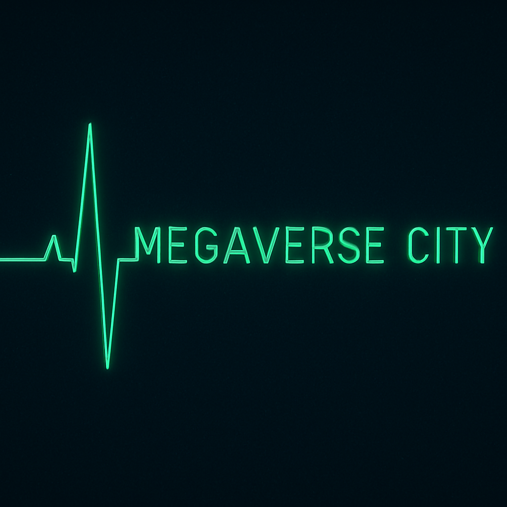 Shining text of "Megaverse City"